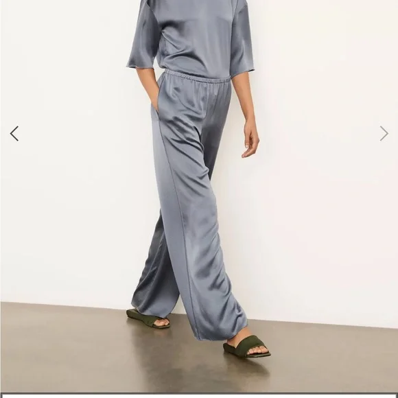 Vince Satin Drawstring Pajama Style pants Small - Picture 2 of 4